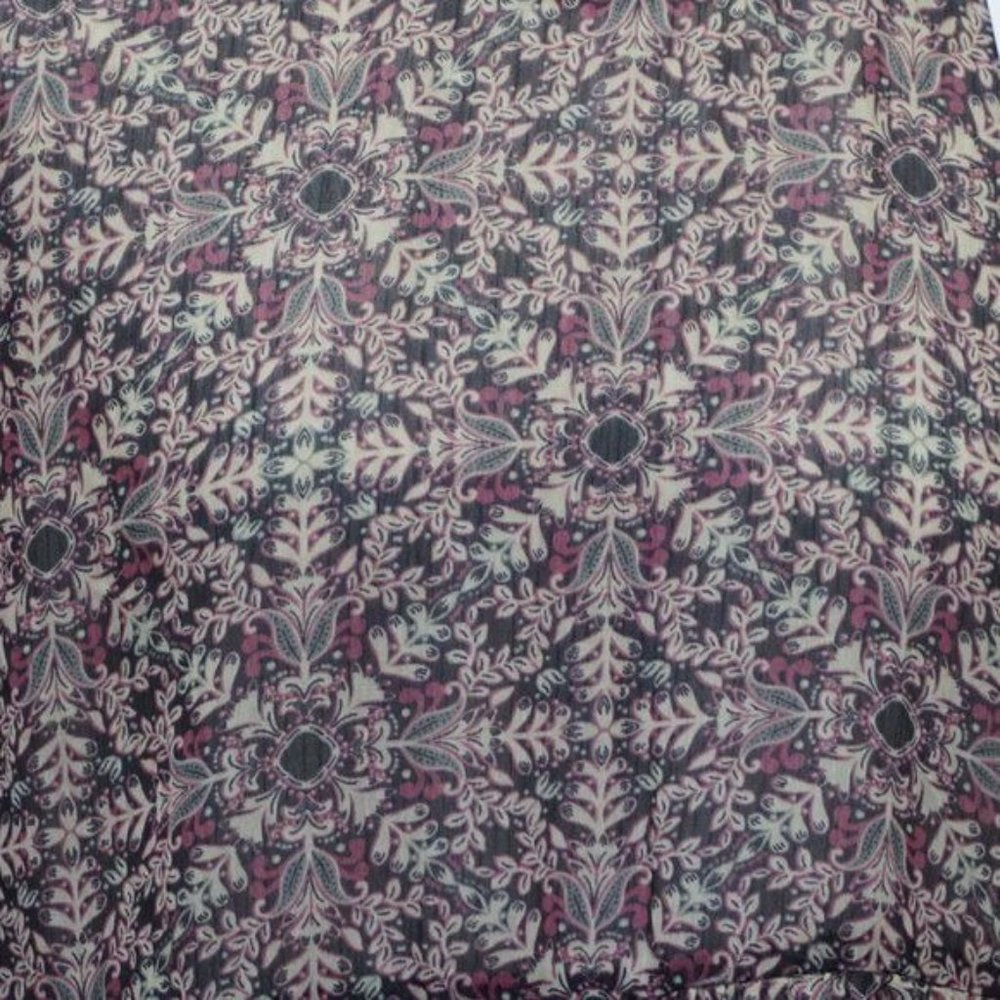 BCBG BOHO Poet top with ruffle sleeve blouse pink green xs - Picture 4 of 10